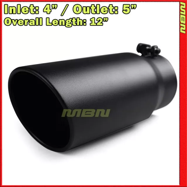 Noir 12 inch 4 Entrée 5 Sortie Inoxydable Camion 202810 Boulon Sur Sortie Pointe