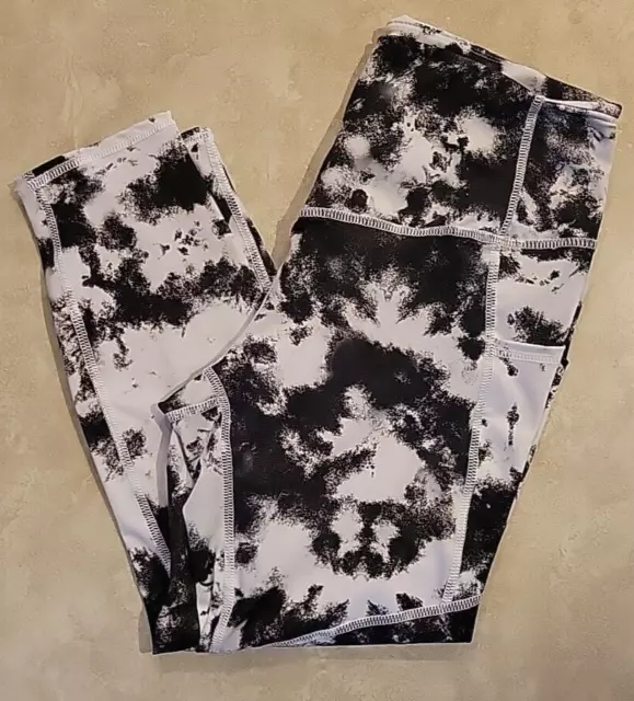 Evolution And Creation EVCR Womens Size Xl Black Floral Leggings w/ Phone  Pocket
