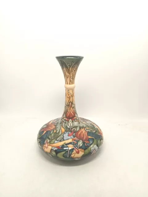 Stunning Moorcroft Prairie Summer Designed Large Fluted Vase - UK Made! 2