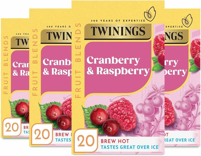 TWININGS RASPBERRY & Cranberry Fruit Infusion Flavoured Tea - 80 ...