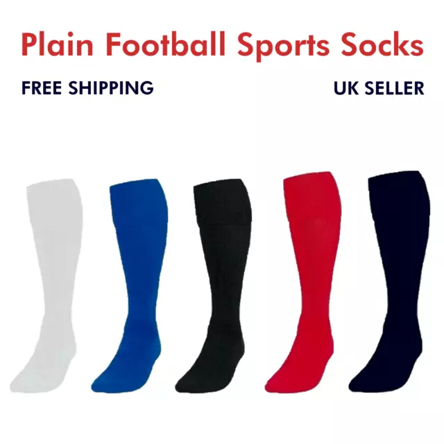 Football Sports Plain  Socks for Men, Boys, and Kids - Soccer, Hockey, PE - UK