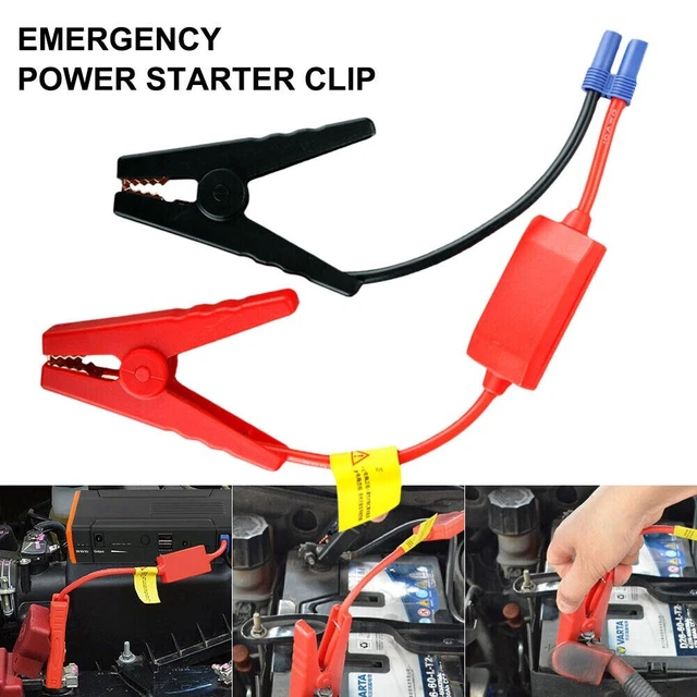 Strong Car Jump Starter Battery Clamp Clip Alligator Connector 12V Metal+PUV