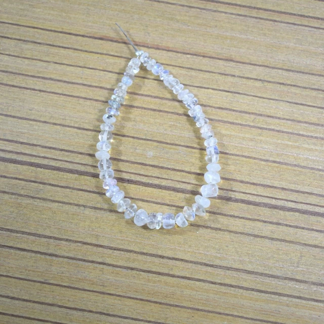 Perles de pierres précieuses en vrac en forme de rondelle lisse en pierre... 2