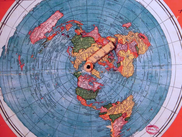 COLLECTION ONLY PLS < Flat Earth Poster Map > Gleasons New Standard Map Of World