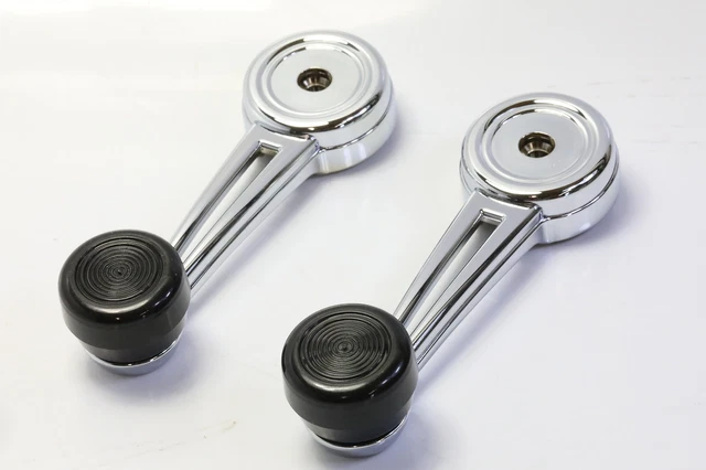 Pair LH & RH Window Crank Handle Metal Chrome for Various Ford and Mercury Model
