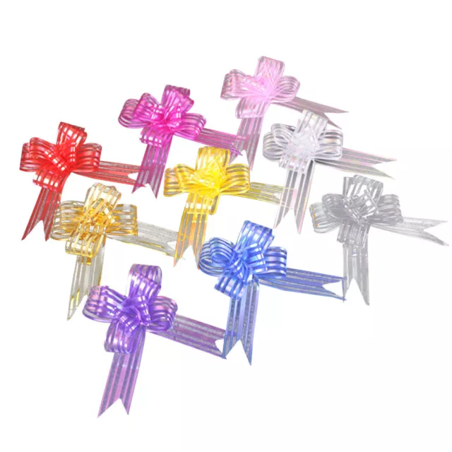 100 Stück Pull Bows Geschenkknoten Bänder String Bows für