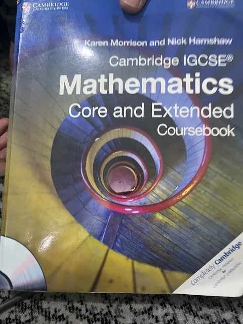Core Math Book CAMBRIDGE IGCSE MATHEMATICS Core and Extended Coursebook £12.00 ...