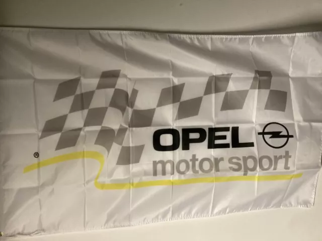 Fahne Opel Logo  / Werkstatt Halle Deko / 150 X 90 Cm /