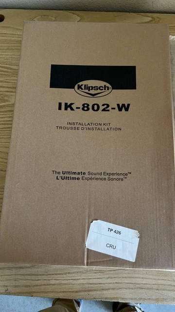 Klipsch IK-802-W In-Wall Speaker Install Kit