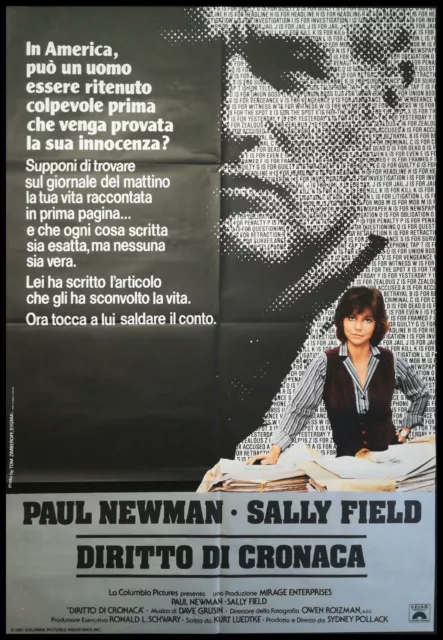 DIRITTO DI CRONACA Manifesto Film 2F Poster Originale Cinema PAUL NEWMAN