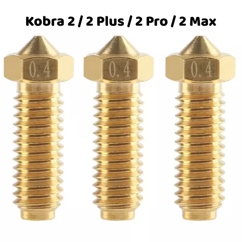 Lot 3x Buse 0.4mm laiton pour ANYCUBIC KOBRA 2/2 PLUS/2 PRO/2 MAX imprimante 3d