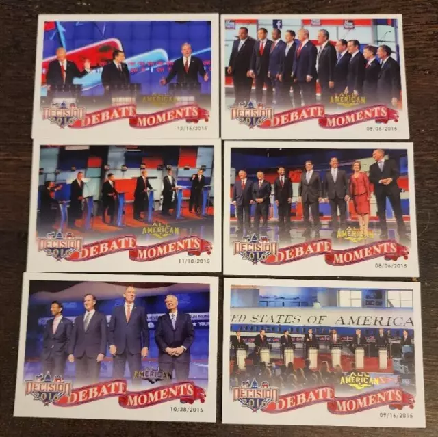 2016 Decision Gold Foil All American Debate Moments Donald Trump Lot of 6