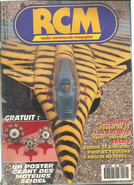 Revue RCM Modélisme N°140 - Plans Gratuits Avions - État D'occasion