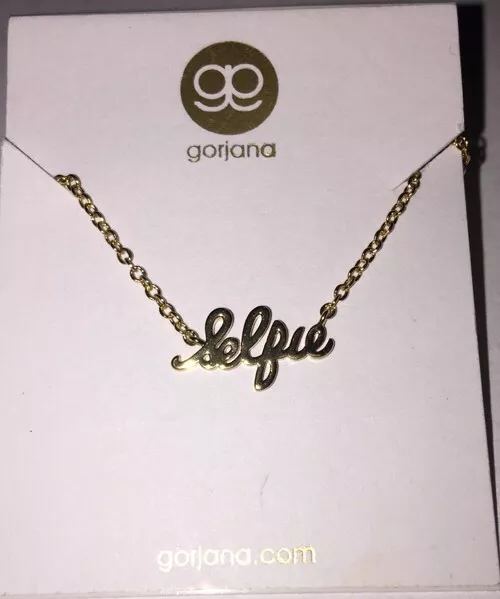 Gorjana Gold Selfie Necklace 18k Gold Plated Retail $48