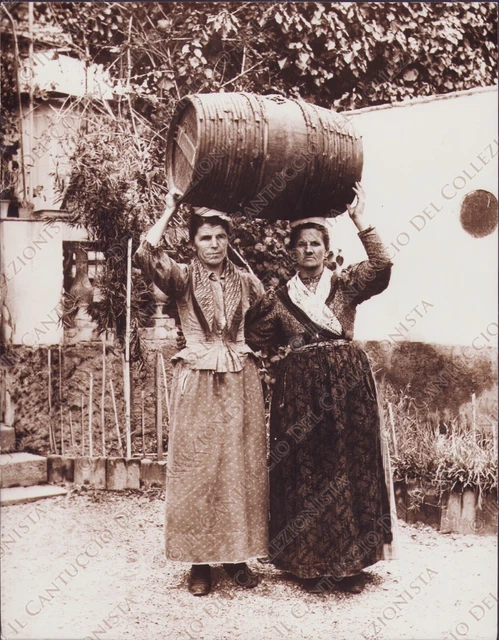 1905 SANREMO Portatrici di vino Imperia RISTAMPA Fotografia