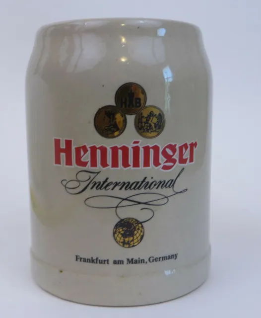 Henninger International Beer Mug Stein Frankfort am Main Germany Ceramic