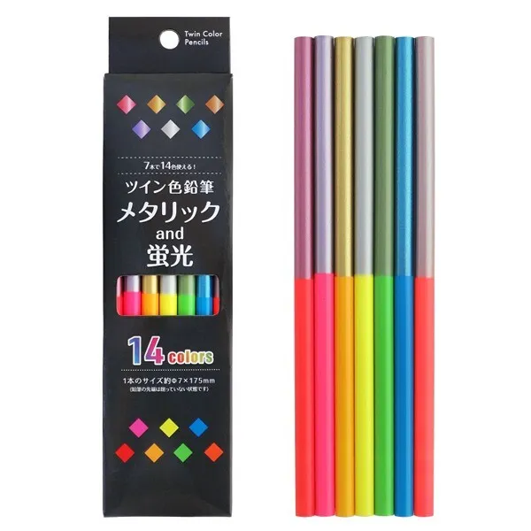 14x Mini Colour Pencils Colouring Arts Craft Drawing School Birthday Kids Party