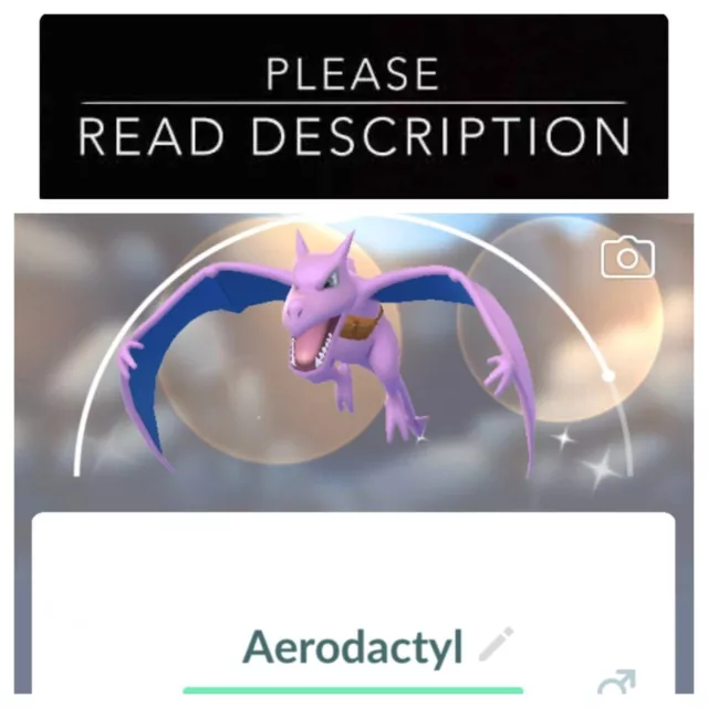 SHINY ✨ AERODACTYL W/SATCHEL!!! ✨ - PKMN GO!!! - NON REGISTERED