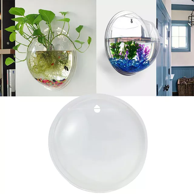 Fish Vase Clear Wall Mounted Creative Flower Pot Acrylic