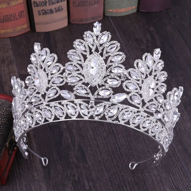 Vintage Silver Rhinestone Crown, Princess, Bride, Quinceanera Headpiece, Gift