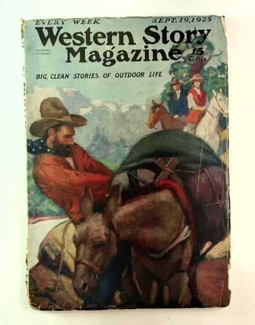 Western Story Magazine Pulp 1st Series Sep 19 1925 Vol. 55 #1 GD/VG 3.0