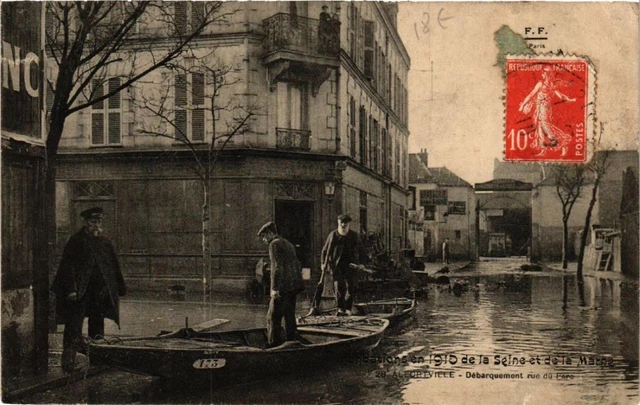 CPA ALFORTVILLE Debarquement rue du Parc INONDATION 1910 (600093)