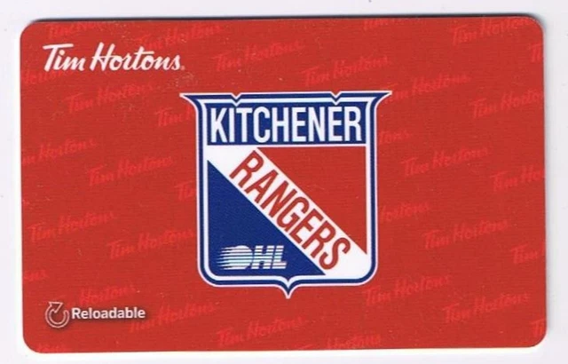Tim Horton's 2015 Gift Card OHL Kitchener Rangers No Value