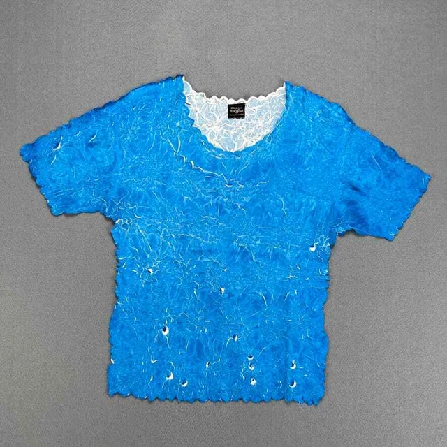 Origami Magic Scarf Shirt Women's One Size Fits Everybody Blue
