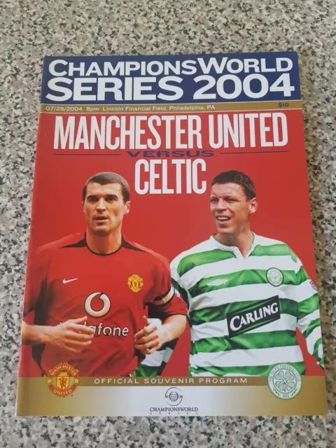 PROGRAMME FRIENDLY U.S.A. TOUR MAN UTD V CELTIC  28th july 2004