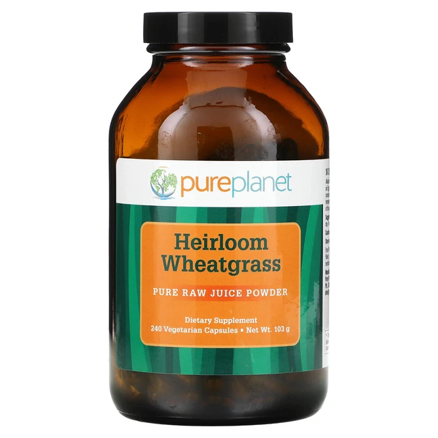 2 X Pure Planet, Heirloom Wheatgrass, 240 Vegetarian Capsules