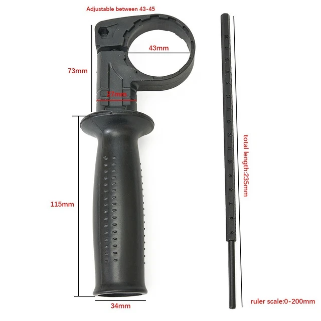 For Electric Drill Grinding Machine Hammer Side Handle Adjustable Power Tools