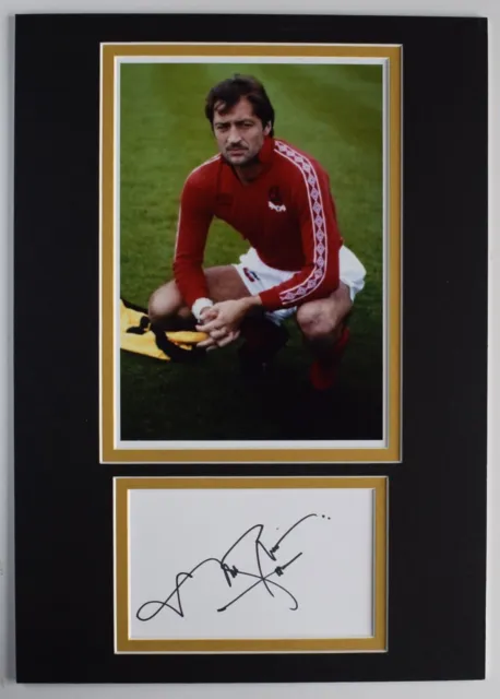 Frank Worthington Signed Autograph A4 photo display Bolton Wanderers Football