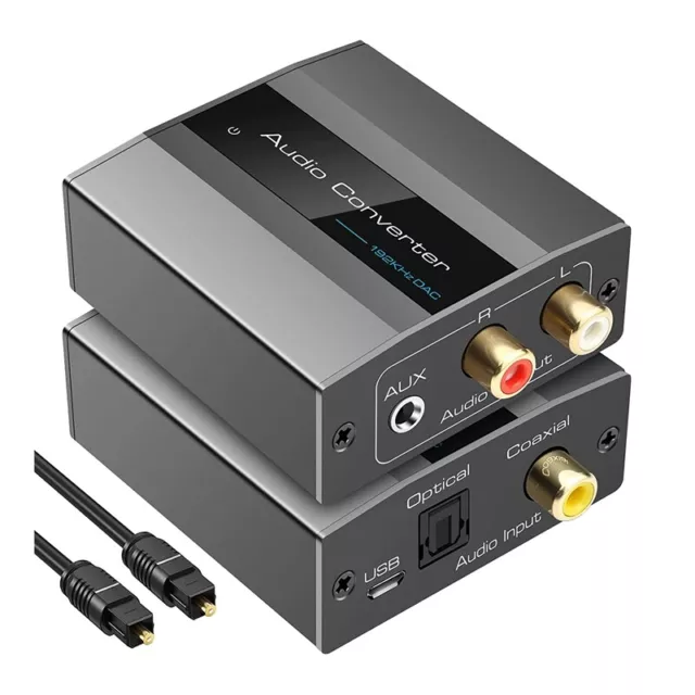 Optical to RCA Converter Audio Converter Digital to Analog Audio Coaxial to4338