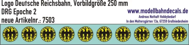 10 H0 Decals DRG Logo D: 2,9 mm gelb/schwarz Keks TOP NEU Decals 087-7503