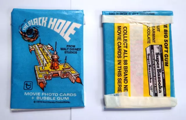 The Black Hole Disney Topps 1979 UK & Ireland rare wax pack of trading gum cards