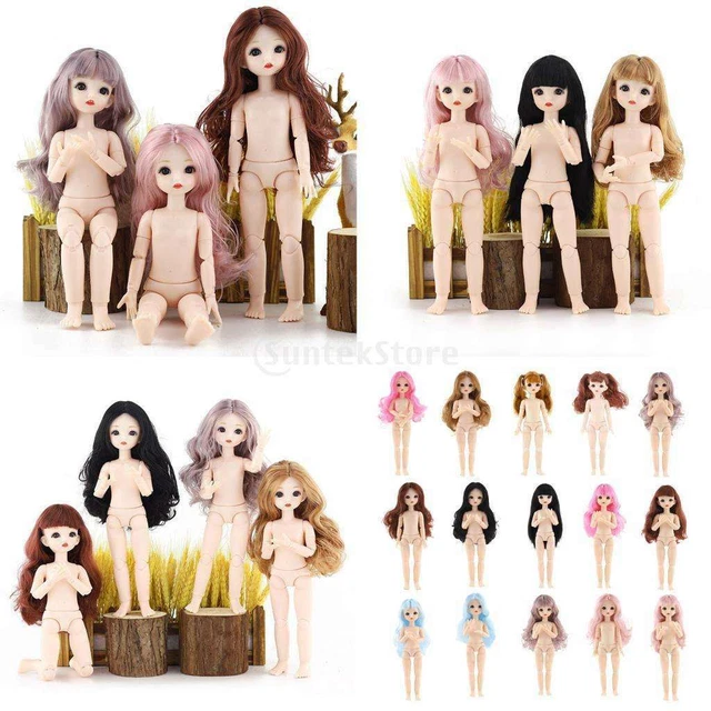 Mobile 22 Snodato 1/6 BJD Ragazze Bambola Del Corpo Nudo 3D Grandi Occhi Bella