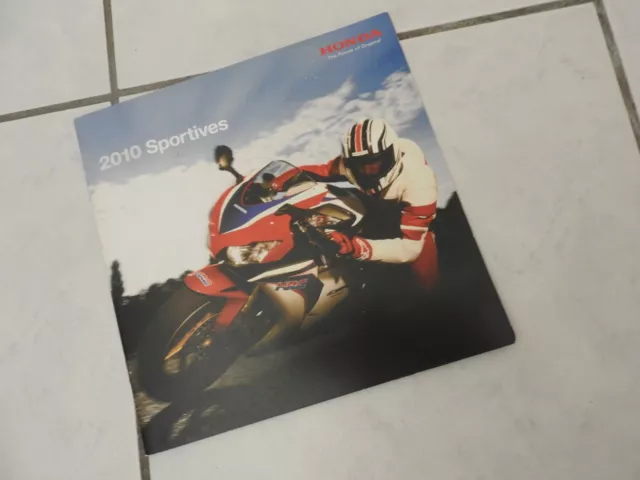 catalogue brochure moto gamme honda sportives 2010