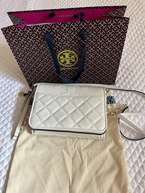 TORY BURCH BAG Savannah Combo Crossbody Bag In New Ivory White 64145 Bnwt  £ - PicClick UK