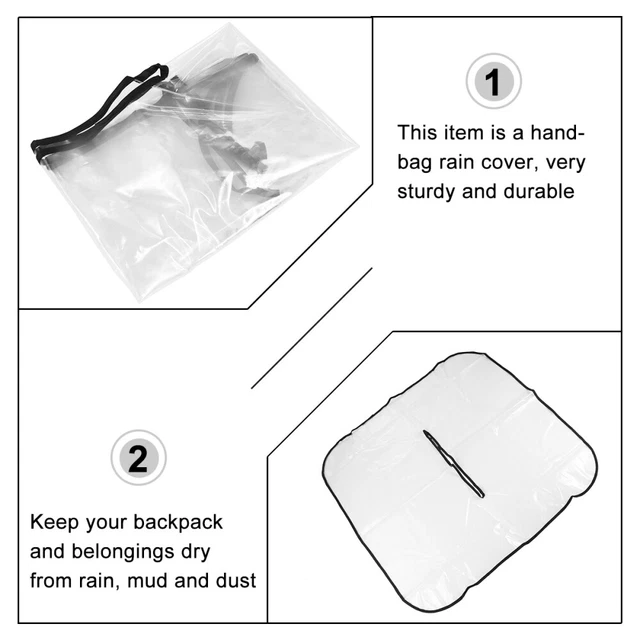 Rainproof Handbag Cover School Bag Rain Cover Book Bag Tote Water Proof
