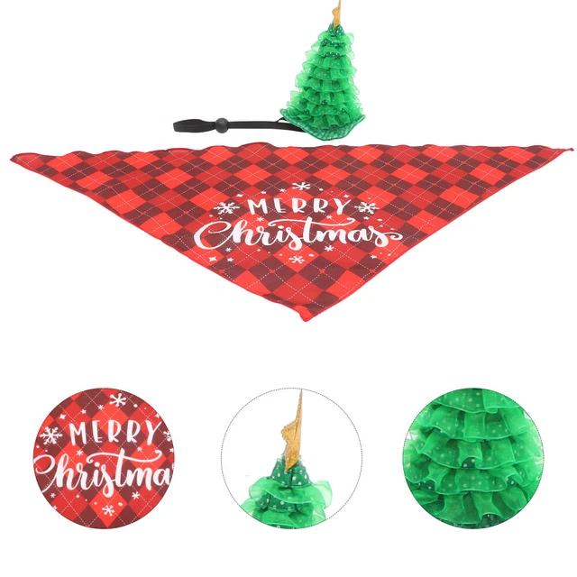 1 Juego Mascota Gorro de Navidad y Bandana, Cabecero Ligero Perro,