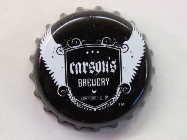 Bottiglia di Birra Corona Tappo ~ CARSON'S Brewery Americana Grano ; Evansville,