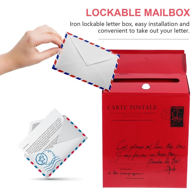Weatherproof Letter Box Mailbox Suggestion Box Lock Complaint Box 6