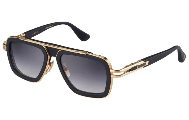 Dita Lxn-Evo Dts403-A-01 Matte Black Gold Gray Gradient Sunglasses