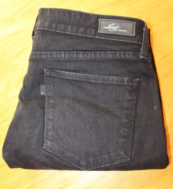 Levi's Ladies Demi Curve Skinny Black Jeans San Francisco. 30W 30L Levi Strauss