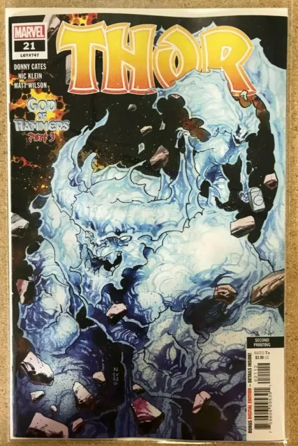 Thor #21 2Nd Print Klein Variant (Nm) 2022 Marvel - Donny Cates God Of Hammers