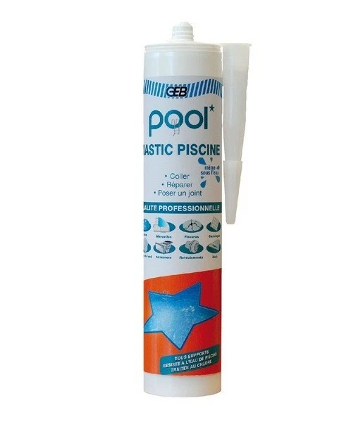 Sellador Ms Polímero para Junta Reparación Piscina Skimmer Boquilla Fugas Liner