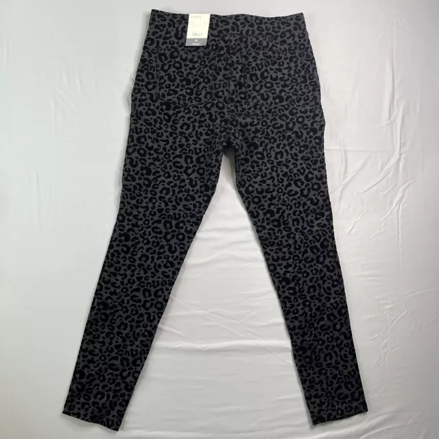 Styler&Co Pants Womens Medium 28-30” Black Pull On Leopard Print Jeggings Animal