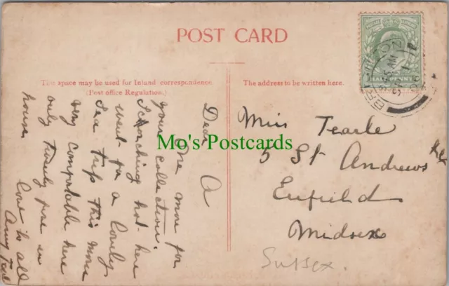 Genealogy Postcard - Tearle? - 5 St Andrews Road, Enfield, Middlesex  RF7019
