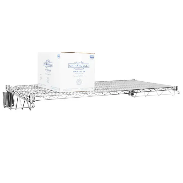24" x 48" Wall Mount Chrome Wire Shelf Rack Commercial Restaurant Pot Pantry NSF