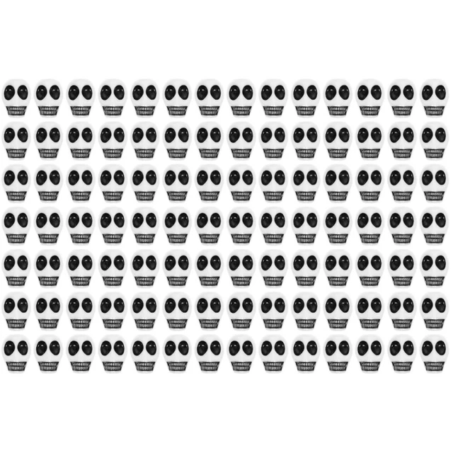 100 Pcs Skeleton Spacer Beads Skull Loose Beads Charms Bracelets Acrylic